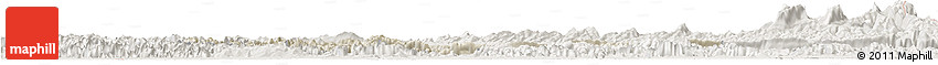 Shaded Relief Horizon Map of Yommalath, lighten