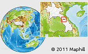 Physical Location Map of Yommalath, highlighted country