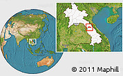 Satellite Location Map of Yommalath, highlighted country