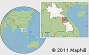 Savanna Style Location Map of Yommalath, highlighted country, highlighted parent region