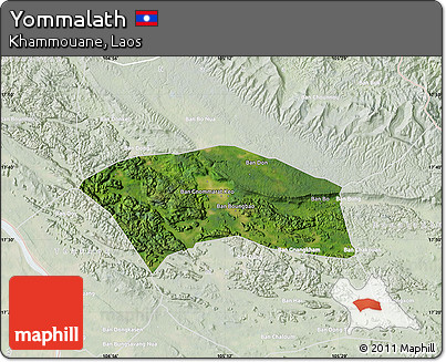 Satellite Map of Yommalath, lighten