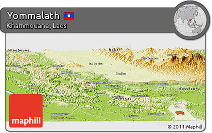 Physical Panoramic Map of Yommalath