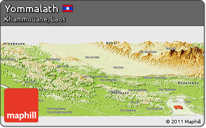 Physical Panoramic Map of Yommalath
