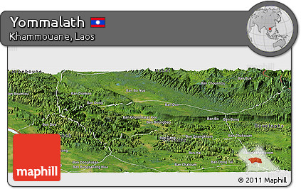 Satellite Panoramic Map of Yommalath