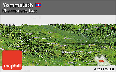 Satellite Panoramic Map of Yommalath