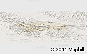 Shaded Relief Panoramic Map of Yommalath, lighten