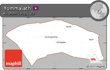 Gray Simple Map of Yommalath, cropped outside
