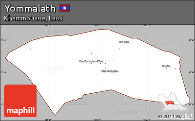 Gray Simple Map of Yommalath, cropped outside