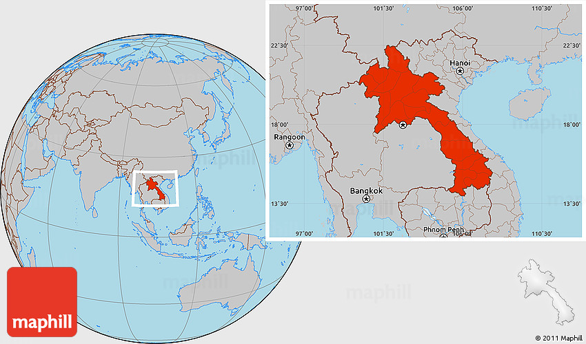 laos location on world map Gray Location Map Of Laos laos location on world map