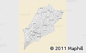 Classic Style 3D Map of Luang Prabang, single color outside