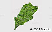 Satellite 3D Map of Luang Prabang, cropped outside