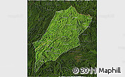 Satellite 3D Map of Luang Prabang, darken