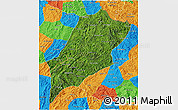 Satellite 3D Map of Luang Prabang, political outside