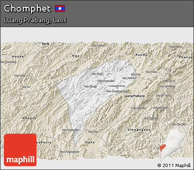 Classic Style 3D Map of Chomphet