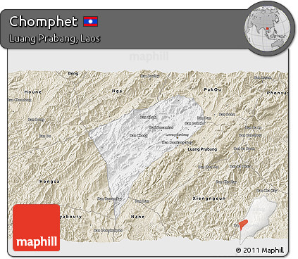 Classic Style 3D Map of Chomphet