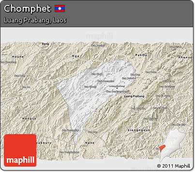 Classic Style 3D Map of Chomphet