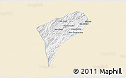 Classic Style 3D Map of Chomphet, single color outside