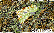 Physical 3D Map of Chomphet, darken