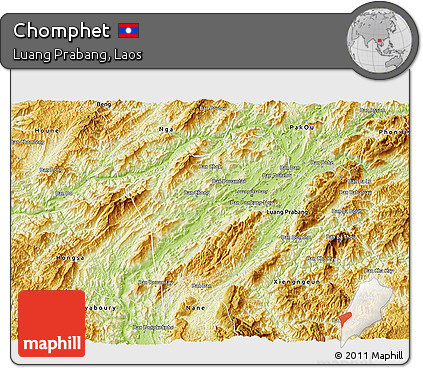 Physical 3D Map of Chomphet