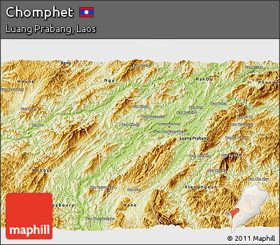 Physical 3D Map of Chomphet