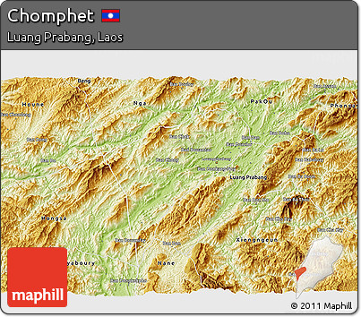 Physical 3D Map of Chomphet