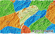 Physical 3D Map of Chomphet, political outside