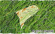 Physical 3D Map of Chomphet, satellite outside