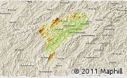 Physical 3D Map of Chomphet, shaded relief outside