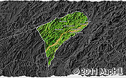 Satellite 3D Map of Chomphet, darken, desaturated