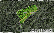 Satellite 3D Map of Chomphet, darken, semi-desaturated