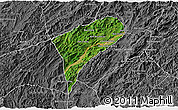 Satellite 3D Map of Chomphet, desaturated