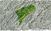 Satellite 3D Map of Chomphet, lighten, semi-desaturated