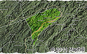 Satellite 3D Map of Chomphet, semi-desaturated