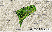 Satellite 3D Map of Chomphet, shaded relief outside