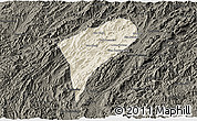 Shaded Relief 3D Map of Chomphet, darken
