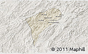 Shaded Relief 3D Map of Chomphet, lighten