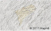 Shaded Relief 3D Map of Chomphet, lighten, semi-desaturated