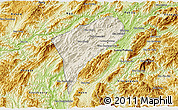 Shaded Relief 3D Map of Chomphet, physical outside