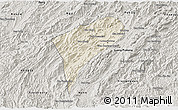 Shaded Relief 3D Map of Chomphet, semi-desaturated