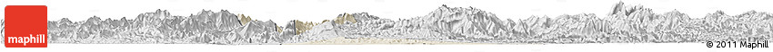 Shaded Relief Horizon Map of Chomphet, desaturated
