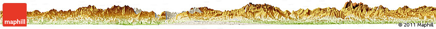Shaded Relief Horizon Map of Chomphet, physical outside