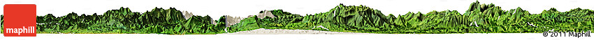 Shaded Relief Horizon Map of Chomphet, satellite outside
