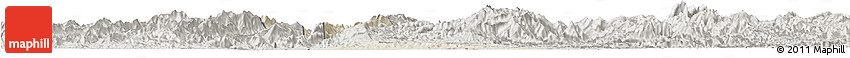 Shaded Relief Horizon Map of Chomphet, semi-desaturated