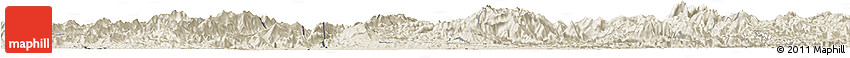 Shaded Relief Horizon Map of Chomphet