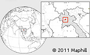Blank Location Map of Chomphet, highlighted country
