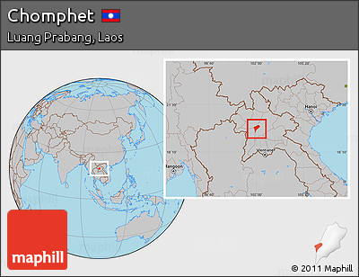 Gray Location Map of Chomphet