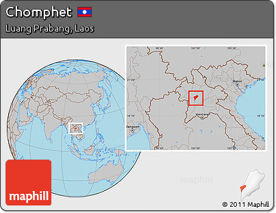 Gray Location Map of Chomphet