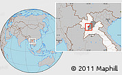 Gray Location Map of Chomphet, highlighted country, highlighted parent region