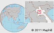 Gray Location Map of Chomphet, highlighted country