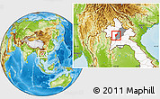 Physical Location Map of Chomphet, highlighted country, highlighted parent region